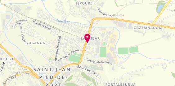 Plan de Euskaltek - Téléphone et Informatique, Parking Carrefour Market et Maya Sport
18 Bis Avenue du Jai Alaï / Karrika, 64220 Saint-Jean-Pied-de-Port
