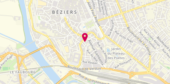 Plan de Depaninformatique, 1, rue Muratel, 34500 Béziers