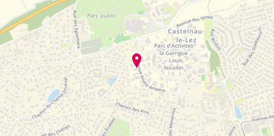 Plan de Pro Sima Informatique, 609 avenue André Ampère, 34170 Castelnau-le-Lez