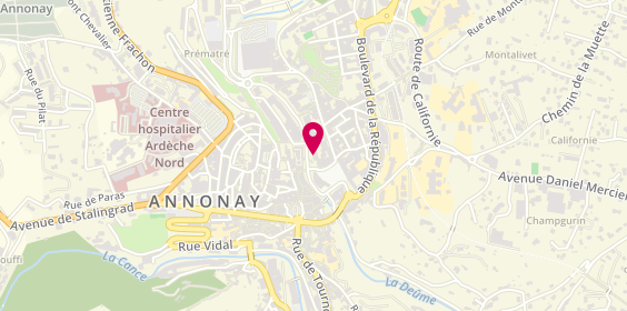 Plan de Auvergne-Rhone-Alpes Informatique, 14 avenue de l'Europe, 07102 Annonay