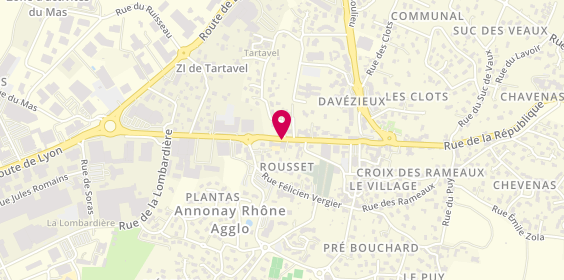 Plan de DSweb, 558 Rue de la République, 07430 Davézieux