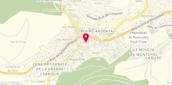 Plan de Infortech, 15 place de la Cité, 42220 Bourg-Argental