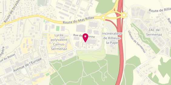 Plan de XEFI Lyon, 2507 avenue de l'Europe, 69140 Rillieux-la-Pape