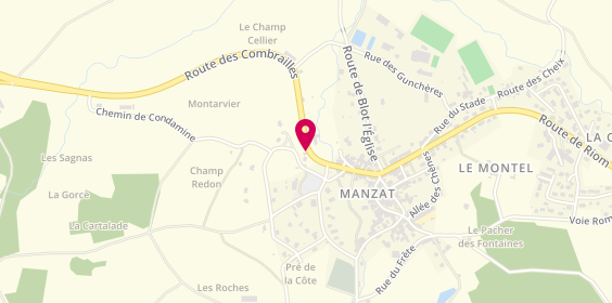 Plan de A.D.M.V Informatique, 20 Route des Combrailles, 63410 Manzat