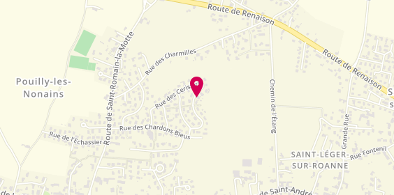 Plan de Jyminfo Services, 443 Rue des Cerisiers, 42155 Pouilly-les-Nonains
