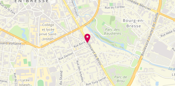 Plan de Les Indispensables 01, 112 Boulevard de Brou, 01000 Bourg-en-Bresse