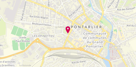 Plan de Sos services 25, 16 Rue du Dr Grenier, 25300 Pontarlier