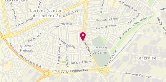 Plan de Cap Informatique, 27 Rue de Carnel, 56100 Lorient