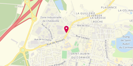 Plan de Yo&Co Informatique, 10 Rue de Chédeville, 35140 Saint-Aubin-du-Cormier