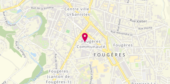 Plan de Ademis Informatique, 11 Rue Jules Ferry, 35300 Fougères
