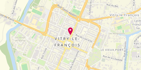 Plan de Infosoft, 9 grande Rue de Vaux, 51300 Vitry-le-François