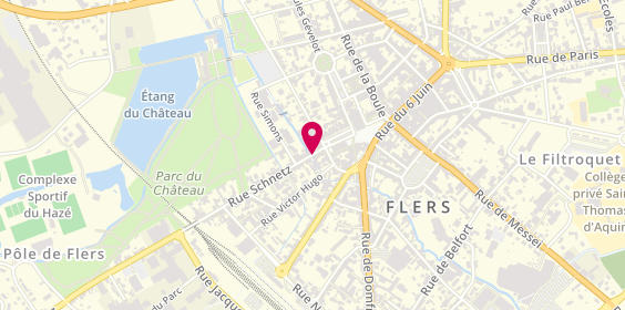 Plan de Flers Informatique, 9 Rue Schnetz, 61100 Flers