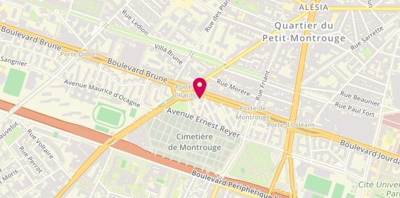 Plan de Z Informatique, 108 Boulevard Brune, 75014 Paris