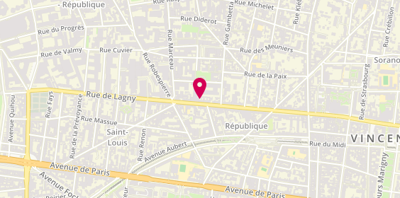 Plan de Info Data, 18 Rue de Lagny, 93100 Montreuil