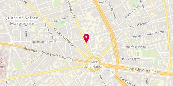 Plan de Exagon, 18 avenue Philippe Auguste, 75011 Paris