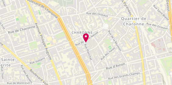 Plan de AFC-Informatique, 32 Rue Planchat, 75020 Paris