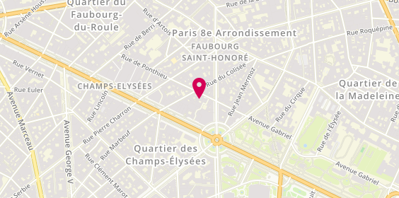 Plan de PartUpp, 25 Rue de Ponthieu, 75008 Paris