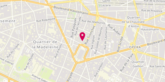 Plan de Darty 15, en Sous Sol Sortie Métro Ligne
Place de la Madeleine
5 Rue Tronchet 4 Et, 75008 Paris