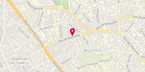 Plan de Sam Entreprises, 57 Rue Belleville, 75019 Paris