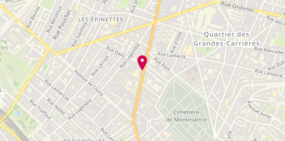 Plan de Mobi Bazar, 41 avenue de Saint-Ouen, 75017 Paris