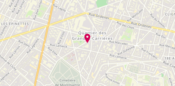 Plan de Aquarum, 14 Rue Carpeaux, 75018 Paris