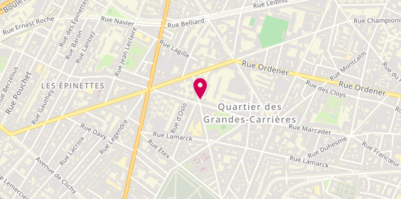 Plan de Litec Computer Diffusion, 84 Rue Joseph de Maistre, 75018 Paris