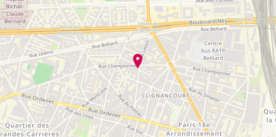 Plan de Paris Bd.com, 37 Rue Letort, 75018 Paris