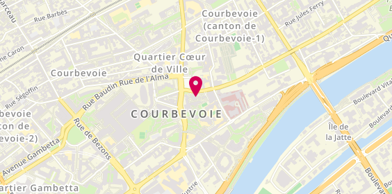 Plan de L' Atelier du Mac Courbevoie (92) Réparation de téléphones, ordinateurs Mac, tablettes, 4 Boulevard Saint-Denis, 92400 Courbevoie