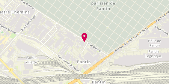 Plan de Phone Screen Factory, 158 Rue Diderot, 93500 Pantin