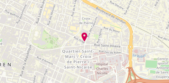 Plan de Infos Services, 2 Rue Orbe place de la Croix de Pierre, 76000 Rouen